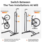 서쪽 자전거 휴대용 자전거 주차 스탠드 랙 분리형 자전거 수리 스테이션 유지 보수 3 in 1 금속 자전거 보관 랙 - 이미지 5