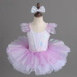 무대 의상 파티 요정 공주 어린이 의류 키즈 옷 우아한 캐주얼 튜튜 발레 드레스 소녀 드레스 댄스 의상 - 이미지 3