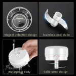 100/250ml 전기 주방 음식 쵸퍼 미니 마늘 분쇄기 USB 휴대용 고기 분쇄기 야채 쵸퍼 주방 도구 - 이미지 6