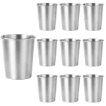 물컵 (스텐컵 300ml-10개) 8.2cm 304 스테인레스 물잔 음료컵