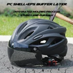 PJT 자기 매력 고글 렌즈가있는 경량 통기성 자전거 헬멧 자전거 헬멧 무료 스위칭 성인 사이클링 헬멧 - 이미지 4