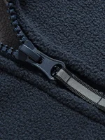 네이비 블루 플리스 집업 재킷 (노르웨이 국기 및 '아웃도어 노르웨이' 자수 포함) - 이미지 6