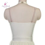 2026 새로운 아이보리 스판덱스 메쉬 롱 드레스 서정적 발레 드레스 댄스 의상 DF25136B - 이미지 6