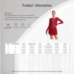 여성 서정적 댄스 드레스 긴 소매 쉬폰 스커트 레오타드 드레스 피겨 스케이팅 체조 발레 댄스 공연 의상 - 이미지 5