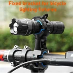 1개 360 ° 자전거 손전등 홀더 U 자형 헤드 라이트 고정 브래킷 이중 고정 야외 사이클링 필수 실용 도구