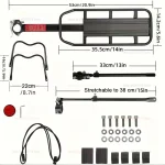 산악 자전거 뒷좌석 랙, 자전거 랙, 자전거 수하물 랙, 자전거 액세서리, 알루미늄 합금 퀵 릴리스 장치는 캠핑이나 여행 시 무거운 물건을 운반하는 데 사용되며 다양한 자전거에 적용할 수 있으며 내구성이 매우 높고 수명이 길다. - 이미지 4