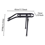 고강도 사이클링 장비용 후방 자전거 랙, 20 인치 자전거 라이딩, 쉬운 설치, 금속 경량 패니어 랙 - 이미지 6