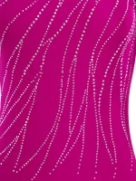 여성 왈츠 의상 볼룸 댄스 스커트 쉬어 레이스 긴 소매 라인 석 와이드 헴 맥시 드레스 현대 서정적 무대 댄스웨어 - 이미지 5