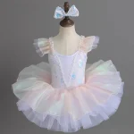 무대 의상 파티 요정 공주 어린이 의류 키즈 옷 우아한 캐주얼 튜튜 발레 드레스 소녀 드레스 댄스 의상 - 이미지 6