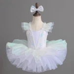 무대 의상 파티 요정 공주 어린이 의류 키즈 옷 우아한 캐주얼 튜튜 발레 드레스 소녀 드레스 댄스 의상 - 이미지 4