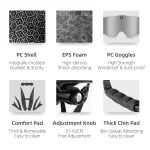 ROCKBROS 자전거 헬멧 EPS 일체형 통기성 경량 사이클링 안전 헬멧 남성 여성 MTB 도로 자전거 헬멧 - 이미지 3