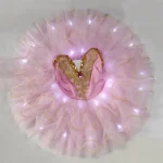 발레린 소녀 파티 드레스 핑크 어린이 발레 드레스 투투 댄스 의상 여름 옷 공주 소녀 발레 레오타드 베스티도 - 이미지 6