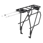 자전거 패니어 랙 견고한 알루미늄 합금 블랙 후면 화물 캐리어 산악 자전거 통근 및 여행용 다용도 홀더 - 이미지 2